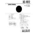 SONY XS1012 Service Manual cover photo