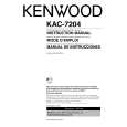 KENWOOD KAC-7204 Owner's Manual cover photo