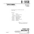 SONY B-10SB Service Manual cover photo
