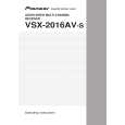 PIONEER VSX-2016AV-S/SFXJ Owner's Manual cover photo