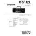 SONY CFS-1035L Service Manual cover photo