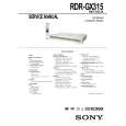 SONY RDRGX315 Service Manual cover photo