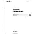 SONY RMTP501E Owner's Manual cover photo