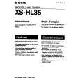 SONY XS-HL35 Owner's Manual cover photo