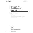 SONY MHC-BX6AV Owner's Manual cover photo