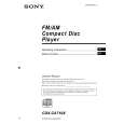 SONY CDX-CA710X Owner's Manual cover photo