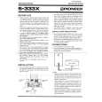 PIONEER S333X Owner's Manual cover photo