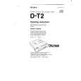 SONY D-T2 Owner's Manual cover photo