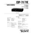 SONY CDP-711 Service Manual cover photo