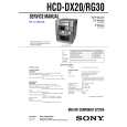 SONY HCDRG30 Service Manual cover photo
