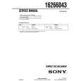 SONY 16266043 Service Manual cover photo