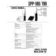 SONY SPP180 Owner's Manual cover photo