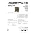 SONY HCDD290 Owner's Manual cover photo