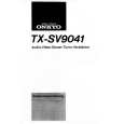 ONKYO TX-SV9041 Owner's Manual cover photo