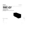SONY SSCD7 Owner's Manual cover photo