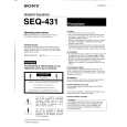 SONY SEQ431 Owner's Manual cover photo