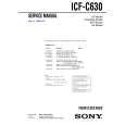 SONY ICFC630 Service Manual cover photo