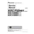 PIONEER AVIC-F500BT/XCN/AU Service Manual cover photo