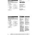 SONY XM-3020 Owner's Manual cover photo