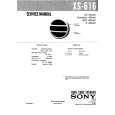 SONY XS616 Service Manual cover photo