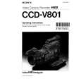 SONY CCD-V801 Owner's Manual cover photo