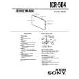 SONY ICR-504 Service Manual cover photo