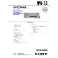 SONY NWE3 Service Manual cover photo