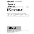 PIONEER DV-2850-S Service Manual cover photo