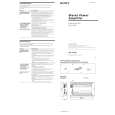 SONY XM-444W Owner's Manual cover photo