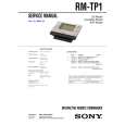 SONY RMTP1 Service Manual cover photo