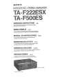 SONY TA-F222ESX Owner's Manual cover photo