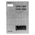 SONY UVW1800 VOLUME 2 Service Manual cover photo