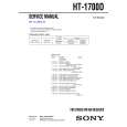 SONY HT1700D Service Manual cover photo