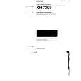 SONY XR-7307 Owner's Manual cover photo