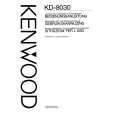 KENWOOD KD-8030 Owner's Manual cover photo