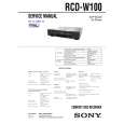 SONY RCD-W100 Service Manual cover photo