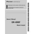 PIONEER GM-4000F Owner's Manual cover photo