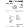SONY WMGX688 Service Manual cover photo