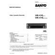 SANYO VHR474E Service Manual cover photo