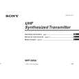 SONY WRT-805A Owner's Manual cover photo
