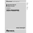 PIONEER DEH-P800PRS/XN/UC Owner's Manual cover photo