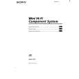 SONY MHC-GR3 Owner's Manual cover photo