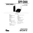 SONY SPPD900 Owner's Manual cover photo