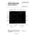 KENWOOD KRX593 Service Manual cover photo