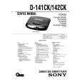 SONY D-141CK Service Manual cover photo