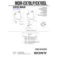 SONY MDREX70LP Service Manual cover photo