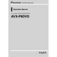 PIONEER AVX-P8DVD Owner's Manual cover photo