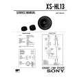SONY XSHL13 Service Manual cover photo
