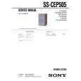 SONY SSCEP505 Service Manual cover photo