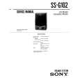 SONY SS-G102 Service Manual cover photo